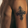 Cross Temporary Tattoo | Waterproof | Lasts 15 Days | Semi-Permanent | Magic Sticker