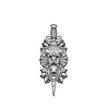 Tiger Head Dagger Temporary Tattoo | Waterproof | Lasts Up to 15 Days