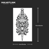 Tiger Head Dagger Temporary Tattoo | Waterproof | Lasts Up to 15 Days