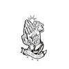 Praying Hands Temporary Tattoo | Lasts 1-2 Weeks | Realistic Herbal Juice Tattoo Stickers | Magic Tattoos