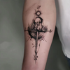 Compass Temporary Tattoo Sticker | Waterproof | Lasts Up to 15 Days | Semi-Permanent