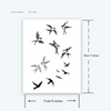 Flock of Birds Temporary Tattoo | Waterproof | Lasts Up to 15 Days | Semi-Permanent Look