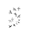 Flock of Birds Temporary Tattoo | Waterproof | Lasts Up to 15 Days | Semi-Permanent Look