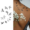 Flock of Birds Temporary Tattoo | Waterproof | Lasts Up to 15 Days | Semi-Permanent Look