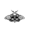Skull Moth Temporary Tattoo | Lasts 1-2 Weeks | Realistic & Water Resistant