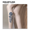 Skull and Flower Temporary Tattoo | Magic Tattoos | Herbal Juice | Lasts 1-2 Weeks | Realistic Fake Tattoo Stickers