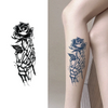 Skull and Flower Temporary Tattoo | Magic Tattoos | Herbal Juice | Lasts 1-2 Weeks | Realistic Fake Tattoo Stickers