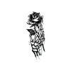 Skull and Flower Temporary Tattoo | Magic Tattoos | Herbal Juice | Lasts 1-2 Weeks | Realistic Fake Tattoo Stickers
