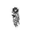 Skull and Flower Temporary Tattoo | Magic Tattoos | Herbal Juice | Lasts 1-2 Weeks | Realistic Fake Tattoo Stickers