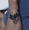 Skull Temporary Tattoo Sticker | Waterproof | Lasts up to 15 Days | Semi Permanent Fake Tattoo