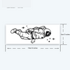 Astronaut Temporary Tattoo Sticker | Waterproof | Lasts up to 15 Days | Semi-Permanent
