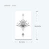 Flower Temporary Tattoo Sticker | Waterproof | Lasts Up to 15 Days | Semi-Permanent Fake Tattoo