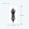 Ink Temporary Tattoo Sticker | Waterproof Tribal Design | Lasts Up to 15 Days | Semi-Permanent Fake Tattoo