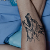 Wolf Head Temporary Tattoo | Waterproof | Lasts Up to 15 Days | Semi-Permanent | Quick Application