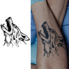 Wolf Head Temporary Tattoo | Waterproof | Lasts Up to 15 Days | Semi-Permanent | Quick Application