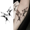 Swallow Bird Temporary Tattoo | Ultra-Dark & Detailed | Sweat & Water Resistant | Lasts Up To 15 Days