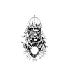 Tiger King Crown Temporary Tattoo | Waterproof & Long-Lasting | Realistic Fake Tattoo Sticker | Up to 15 Days Wear