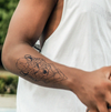 Wolf King Temporary Tattoo Stickers | Geometric Design | Lasts 1-2 Weeks | Realistic Fake Tattoos