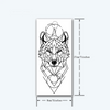 Wolf King Temporary Tattoo Stickers | Geometric Design | Lasts 1-2 Weeks | Realistic Fake Tattoos