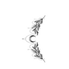 New Moon Temporary Tattoo Sticker | Waterproof & Long-Lasting | Semi-Permanent Tattoo