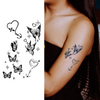 Butterfly Temporary Tattoo Sticker, Waterproof Magic Tattoo, Lasts to 15 Days Fake Tattoo, Semi Permanent Tattoo