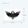 Ink Temporary Tattoo Sticker | Symmetrical Wing Design | Waterproof & Sweatproof | Lasts Up to 15 Days
