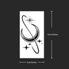 Moon Temporary Tattoo | Lasts Up to 15 Days | Waterproof Semi-Permanent Sticker | Quick & Easy Application