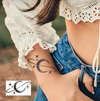 Moon Temporary Tattoo | Lasts Up to 15 Days | Waterproof Semi-Permanent Sticker | Quick & Easy Application