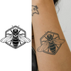 Bee Temporary Tattoo Sticker | Waterproof | Lasts Up to 15 Days | Semi-Permanent Fake Tattoo