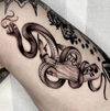 Hand with Snake Temporary Tattoo | Waterproof | Lasts Up To 15 Days | Semi-Permanent