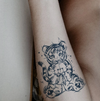 Tiger Cub Temporary Tattoo | Waterproof | Lasts Up to 15 Days | Semi-Permanent Fake Tattoo