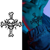 Whitebeard Pirates Temporary Tattoo | Waterproof | Lasts Up to 15 Days | Semi-Permanent