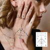 Henna Finger Tattoo (5) | Temporary Tattoo Sticker | Waterproof | Lasts up to 15 Days | Semi-Permanent Tattoo