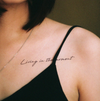 English Phrase Temporary Tattoo Sticker | Waterproof | Lasts up to 15 Days | Semi-Permanent | Magic Tattoo