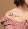 English Phrase Temporary Tattoo Sticker | Waterproof | Lasts up to 15 Days | Semi-Permanent | Magic Tattoo