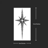 Eight-Pointed Star Temporary Tattoo,Lasts to 15 Days New Technology Magic Waterproof Semi Permanent Sticker.
