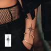 Eight-Pointed Star Temporary Tattoo,Lasts to 15 Days New Technology Magic Waterproof Semi Permanent Sticker.
