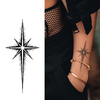 Eight-Pointed Star Temporary Tattoo,Lasts to 15 Days New Technology Magic Waterproof Semi Permanent Sticker.