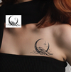 Crescent Moon Wave Temporary Tattoo | Lasts Up to 15 Days | Water & Sweat Proof
