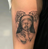 Silent Nun Temporary Tattoo Sticker | Waterproof | Lasts up to 15 Days | Semi-Permanent