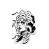 Medusa Temporary Tattoo Sticker | Waterproof | Lasts Up to 15 Days | Semi-Permanent Fake Tattoo
