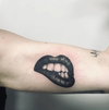 Lip-Biting Temporary Tattoo: Ultra-Detailed, Lasts Up to 15 Days