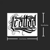 Loyal Gothic Calligraphy Temporary Tattoo | Lasts 15 Days