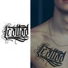 Loyal Gothic Calligraphy Temporary Tattoo | Lasts 15 Days