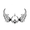 Wing Temporary Tattoo: Lasts 15 Days, Waterproof Semi-Permanent Sticker