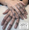 Henna Finger Tattoo Set: Waterproof, Lasts 15 Days