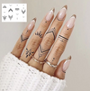 Henna Finger Tattoo - Temporary Tattoo Sticker, Waterproof, Lasts up to 15 Days, Semi Permanent