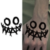 Smiley Face Temporary Tattoo | Ultra-Dark, Waterproof, Lasts 15 Days