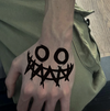 Smiley Face Temporary Tattoo | Ultra-Dark, Waterproof, Lasts 15 Days