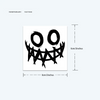 Smiley Face Temporary Tattoo | Ultra-Dark, Waterproof, Lasts 15 Days